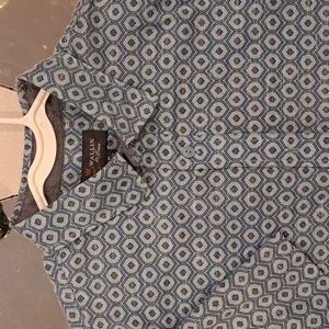 Wallin & Bros, Size Medium, Blue Print, Short Sleeve Casual Shirt